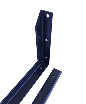 Imagem de Conjunto 3 Suportes Mão Francesa Reforçada 50 Cm na Cor Preta