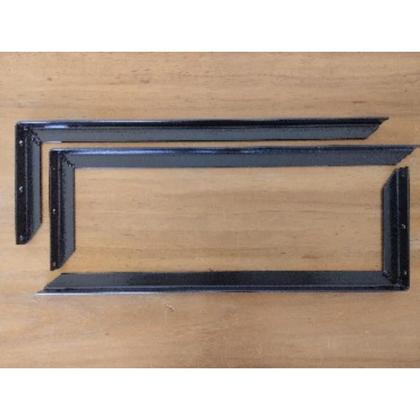 Imagem de Conjunto 3 Suportes Mão Francesa Reforçada 50 Cm na Cor Preta