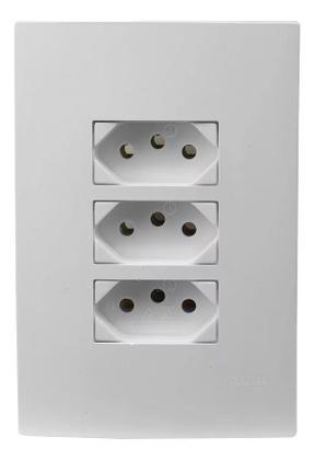 Imagem de Conjunto 3 tomadas 10a 250v - monobloco -modelo i9
