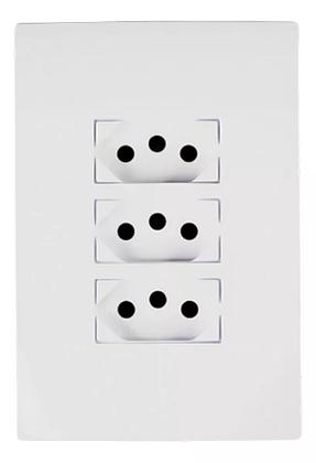 Imagem de Conjunto 3 tomadas 10a 250v - monobloco -modelo i9