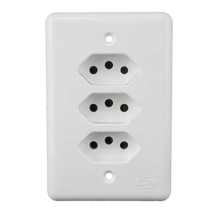 Imagem de Conjunto 3 Tomadas Monobloco 20A 250V~ Linha Stylus Ilumi - 201211