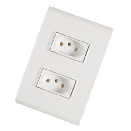 Imagem de Conjunto 3 Unidades Tomada Dupla 2P+T 20A/250V Tramontina Liz