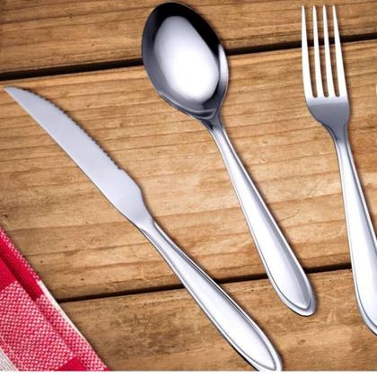 Imagem de Conjunto 36 Talheres Garfo Colher Faca Inox Luxo