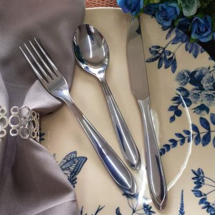 Imagem de Conjunto 36 Talheres Garfo Colher Faca Inox Luxo