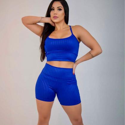 Imagem de Conjunto 3D Suplex Top com bojo removível e Short Curto