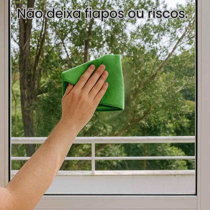 Imagem de Conjunto 3x Pano Mágico Ákora Ecomais Limpa Vidros Sem Fiapos