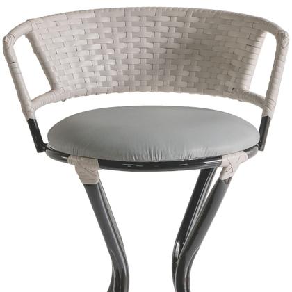 Imagem de Conjunto 4 Banquetas com Assento Estofado Charme em Ferro