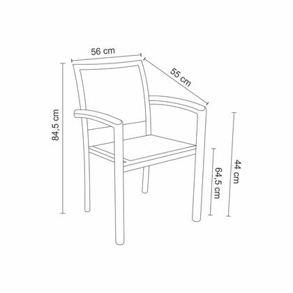Imagem de Conjunto 4 Cadeira de Jardim em Alumínio Maragogi Grafite
