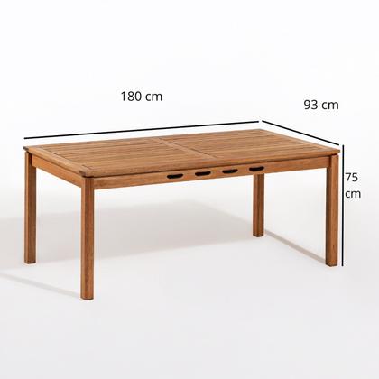 Imagem de Conjunto 4 Cadeiras 1 Banco 1 Mesa 180cm - Varanda Coberta/área Gourmet Traço