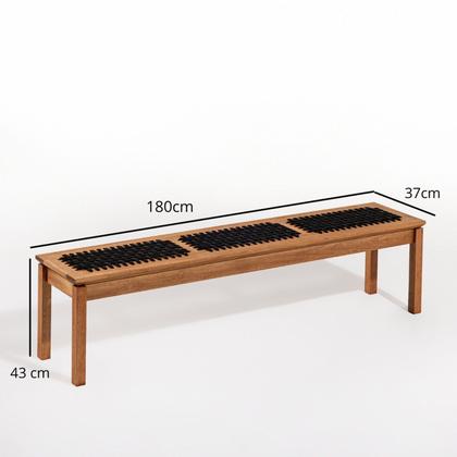 Imagem de Conjunto 4 Cadeiras 1 Banco 1 Mesa 180cm - Varanda Coberta/área Gourmet Traço