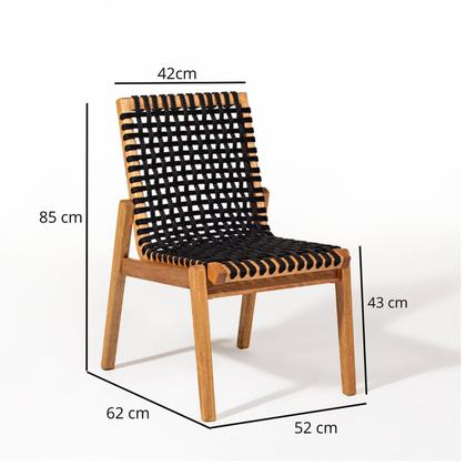 Imagem de Conjunto 4 Cadeiras 1 Banco 1 Mesa 180cm - Varanda Coberta/área Gourmet Traço