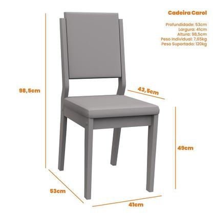 Imagem de Conjunto 4 Cadeiras Carol - New Ceval