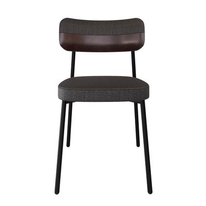 Imagem de Conjunto 4 Cadeiras de Jantar Alloa Tecido Mesclado Est.Preta