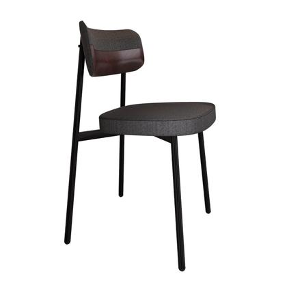 Imagem de Conjunto 4 Cadeiras de Jantar Alloa Tecido Mesclado Est.Preta