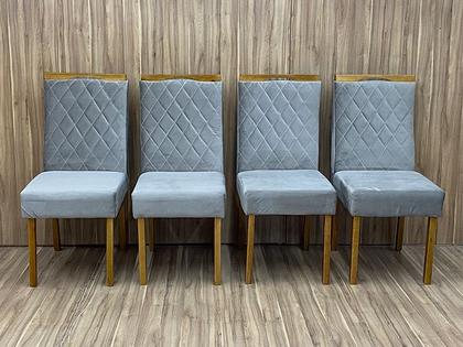 Imagem de Conjunto 4 Cadeiras de Jantar Bege 07 Virgínia