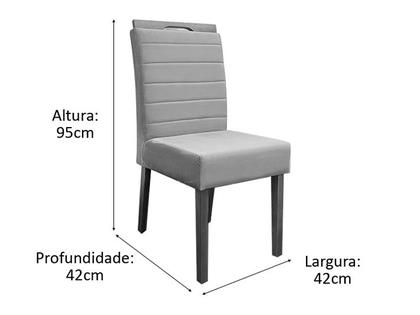 Conjunto 4 Cadeiras de Jantar Bege 6240 Amanda - Alpoim Imagem de Conjunto 4 Cadeiras de Jantar Bege 6240 Amanda