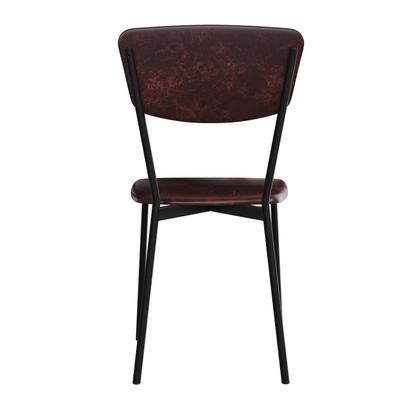 Imagem de Conjunto 4 Cadeiras de Jantar Vintage Retrô Tecido Revest Sintético Est.Preta