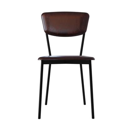 Imagem de Conjunto 4 Cadeiras de Jantar Vintage Retrô Tecido Revest Sintético Est.Preta