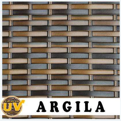 Imagem de Conjunto 4 Cadeiras e Mesa Baixa de Centro Biquini em Fibra com Proteção UV para Área Externa, Área Interna - Argila 