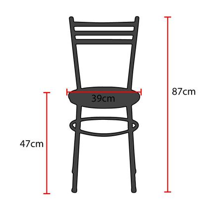 Imagem de Conjunto 4 Cadeiras Epoxi Branca Para Cozinha Assento Estampado
