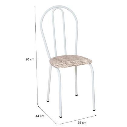 Imagem de Conjunto 4 Cadeiras Hécate Branco e Rattan