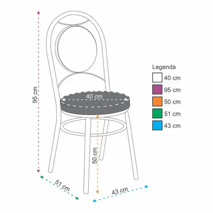 Imagem de Conjunto 4 Cadeiras para Cozinha Debrum