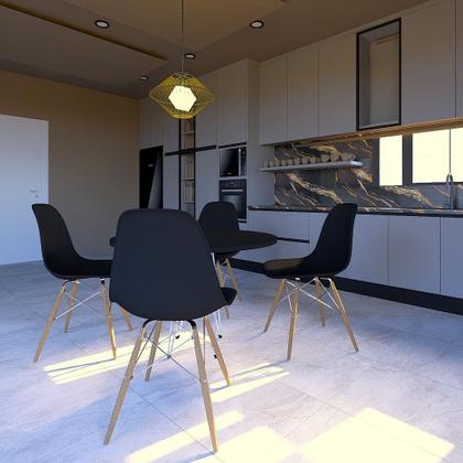 Imagem de Conjunto 4 Cadeiras para Sala de Jantar Eames Eiffel Dkr