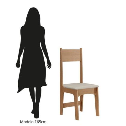 Imagem de Conjunto 4 Cadeiras para Sala de Jantar Savana Marrom/Mel