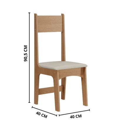 Imagem de Conjunto 4 Cadeiras para Sala de Jantar Savana