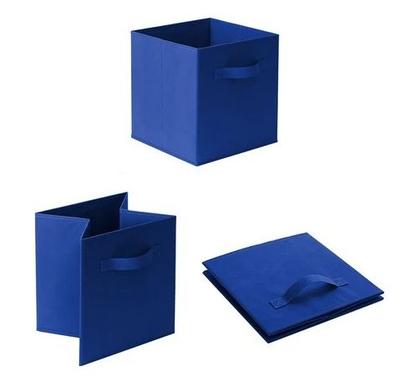 Imagem de Conjunto 4 Caixas Organizadora Dobravel Multiuso Decoteam Azul