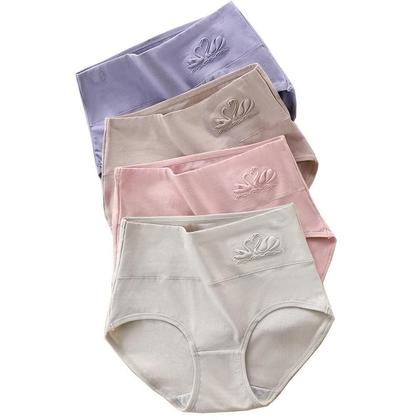 Imagem de Conjunto 4 Calcinhas Algodão Plus Size Cintura Alta - Conforto e Modelagem
