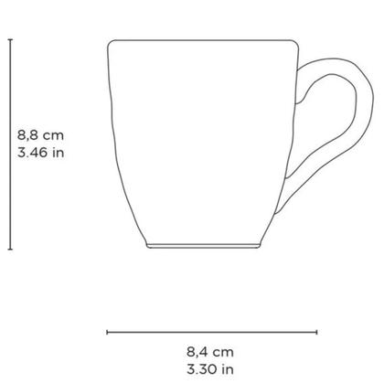 Imagem de Conjunto 4 Canecas 273ml Cerâmica Porto Brasil Xícaras Resistentes Off White