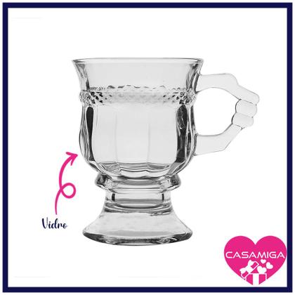 Imagem de Conjunto 4 Canecas Café Chá Líbano Vidro Class Home 145ml