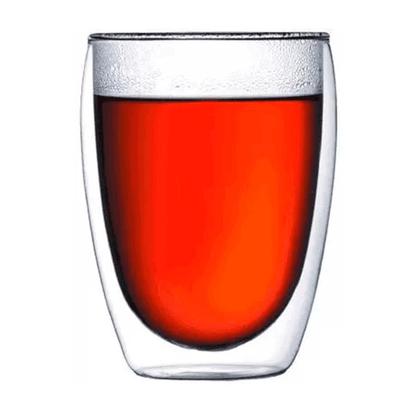 Imagem de Conjunto 4 Copos Duplo de Vidro Copo Parede Dupla 350 ml Café Expresso Cerveja Chopp Chá