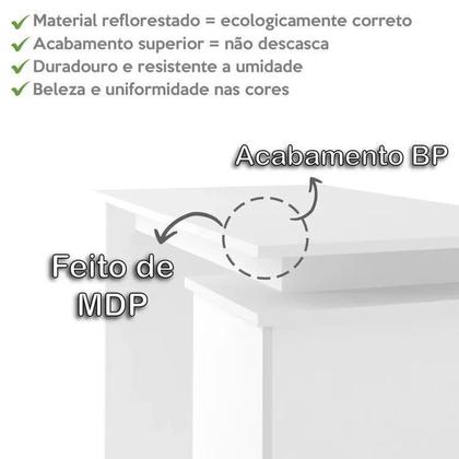 Imagem de Conjunto 4 Escrivaninhas Retrô em L para Escritório e Home Office com 2 Gavetas e 5 Nichos Gold