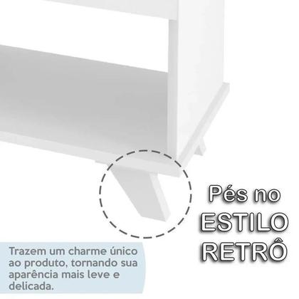 Imagem de Conjunto 4 Escrivaninhas Retrô em L para Escritório e Home Office com 2 Gavetas e 5 Nichos Gold