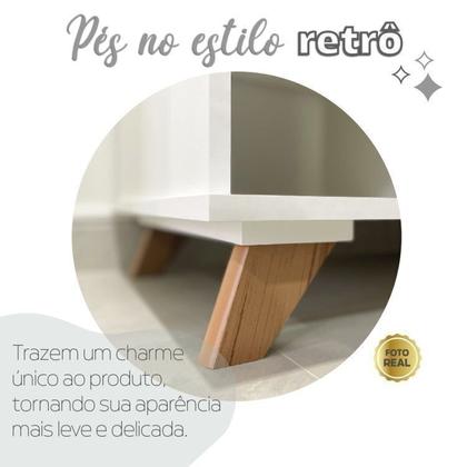 Imagem de Conjunto 4 Escrivaninhas Retrô em L para Escritório e Home Office com 2 Gavetas e 5 Nichos Gold