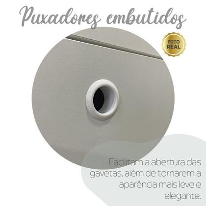 Imagem de Conjunto 4 Escrivaninhas Retrô em L para Escritório e Home Office com 2 Gavetas e 5 Nichos Gold