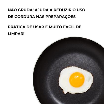 Imagem de Conjunto 4 Frigideiras Antiaderente Alumínio Polido 16-18-20-22 cm