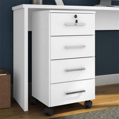 Imagem de Conjunto 4 Gaveteiros para Escritório 4 Gavetas com Rodízios e Chave Gávea