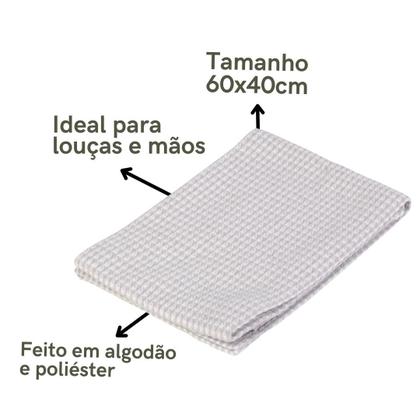 Imagem de Conjunto 4 Peças Guardanapo Pano Copa Cozinha Verde Mundiart 60x40cm