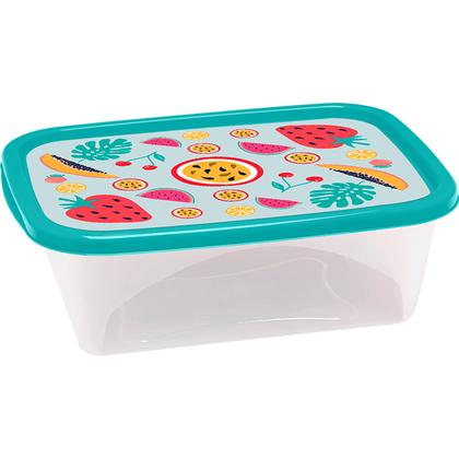 Imagem de Conjunto 4 Potes Retangulares Para Marmita Com Tampa Sem Bpa - Jaguar Plasticos