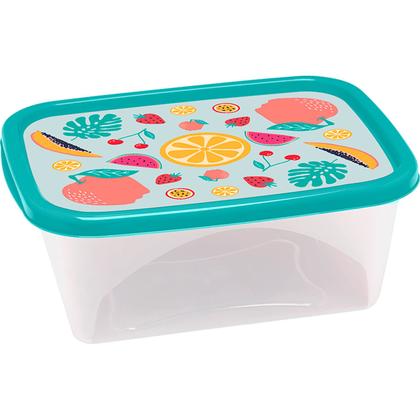 Imagem de Conjunto 4 Potes Retangulares Para Marmita Com Tampa Sem Bpa - Jaguar Plasticos