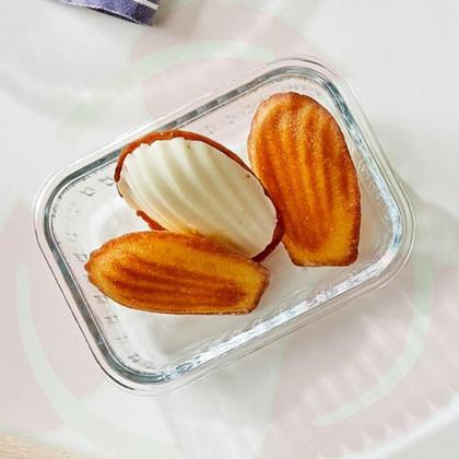 Imagem de Conjunto 4 Potes Trava Hermético Fit 640ml Vidro Retangular