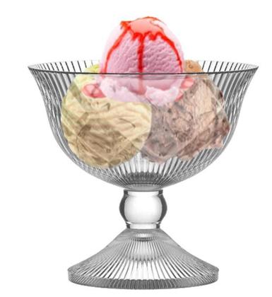 Imagem de Conjunto 4 Taças De Sobremesa 200ml Vidro Graffiato Sorvete