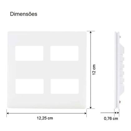 Imagem de Conjunto 4 Tomadas Vermelha 20a 4x4 Margirius B3