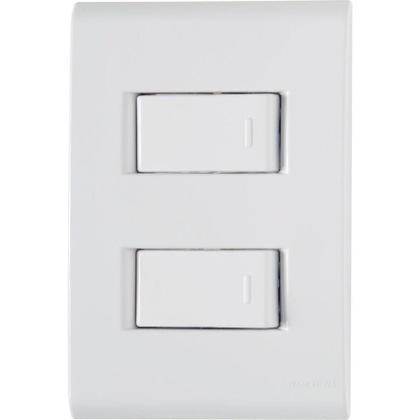 Imagem de Conjunto 4 X 2 com 2 Interruptores Simples Liz 10a 250v Branco - Tramontina