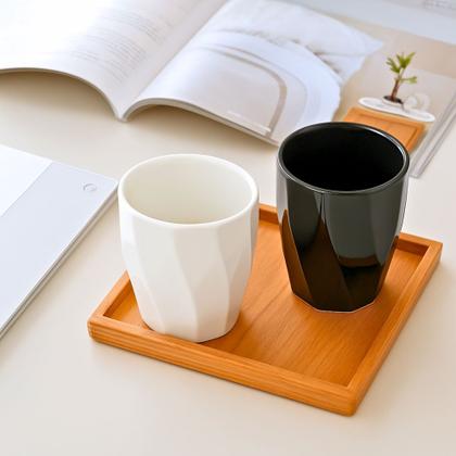 Imagem de Conjunto 4un. Copo Cerâmica Louça 260ml Café Leite Chá Água Porta Objetos Escovas Kit Cores Variadas