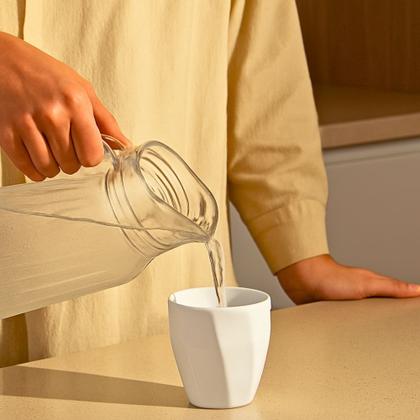 Imagem de Conjunto 4un. Copo Cerâmica Louça 260ml Café Leite Chá Água Porta Objetos Escovas Kit Cores Variadas