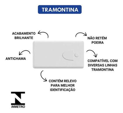 Imagem de Conjunto 4x2 1 Interruptor Pulsador Campainha Liz Tramontina